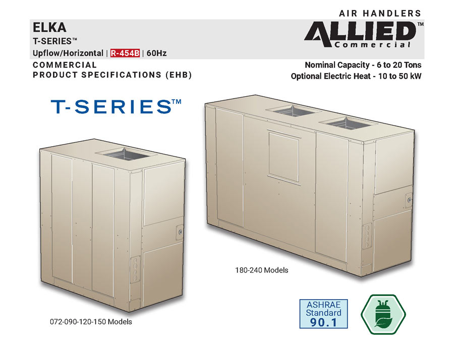 T-Series ELKA Air Handler Spec Sheet - Click to View